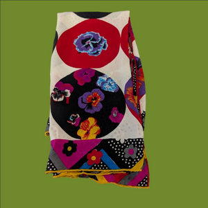 Silk Scarf Bright Colors NWT